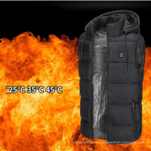 Winter Warm Coat Charging Cotton-Padded Jacket Intelligent Heating Heating Vest Hooded Electric Heating Cotton-Padded Jacket